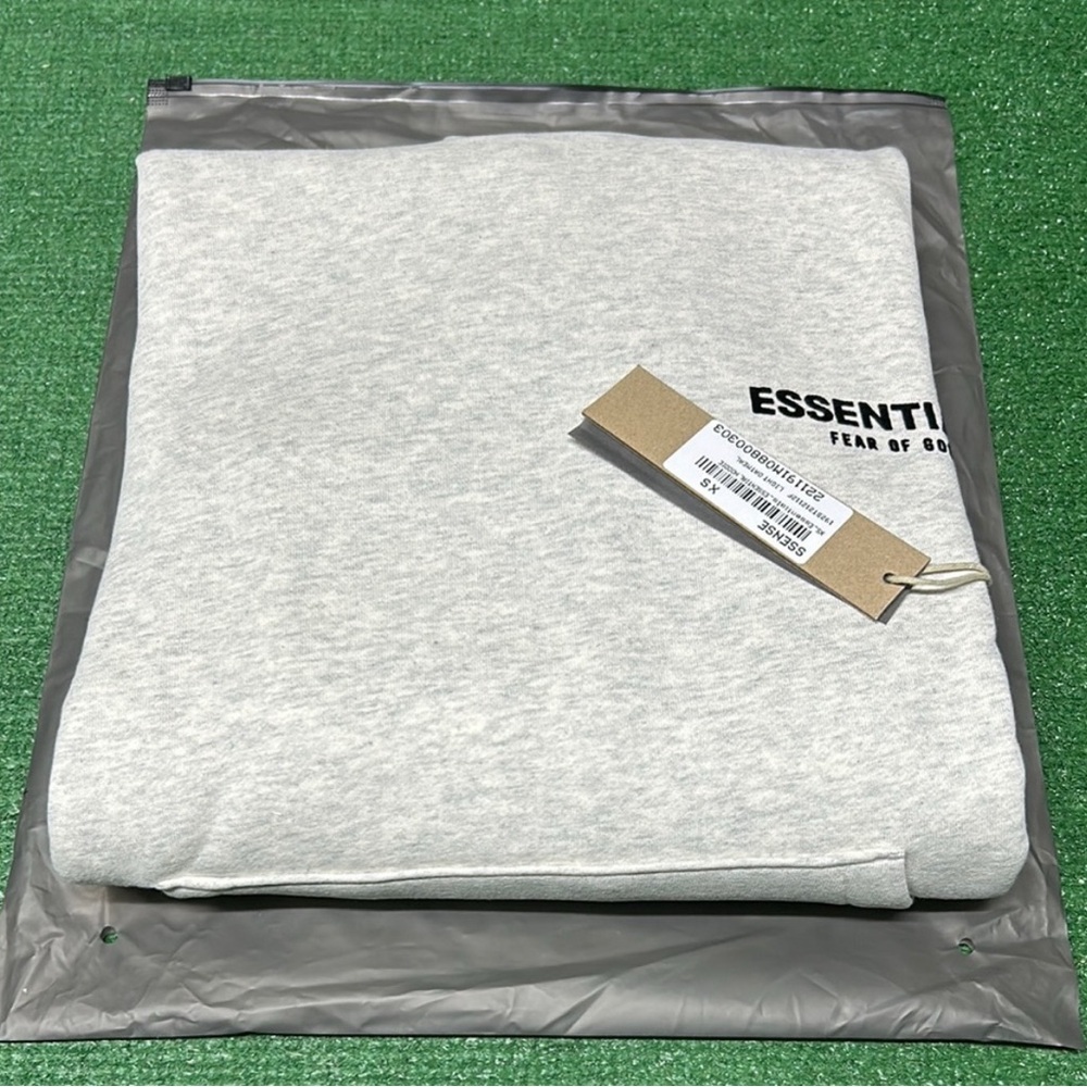 Essentials light oatmeal hoodie size xs